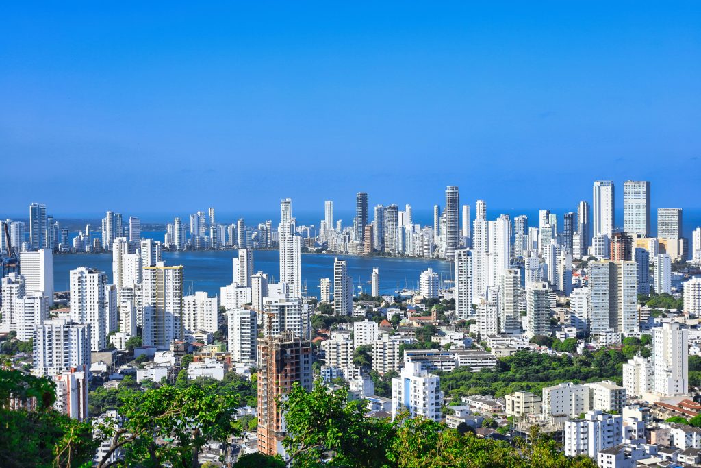 a view of a city and a body of water