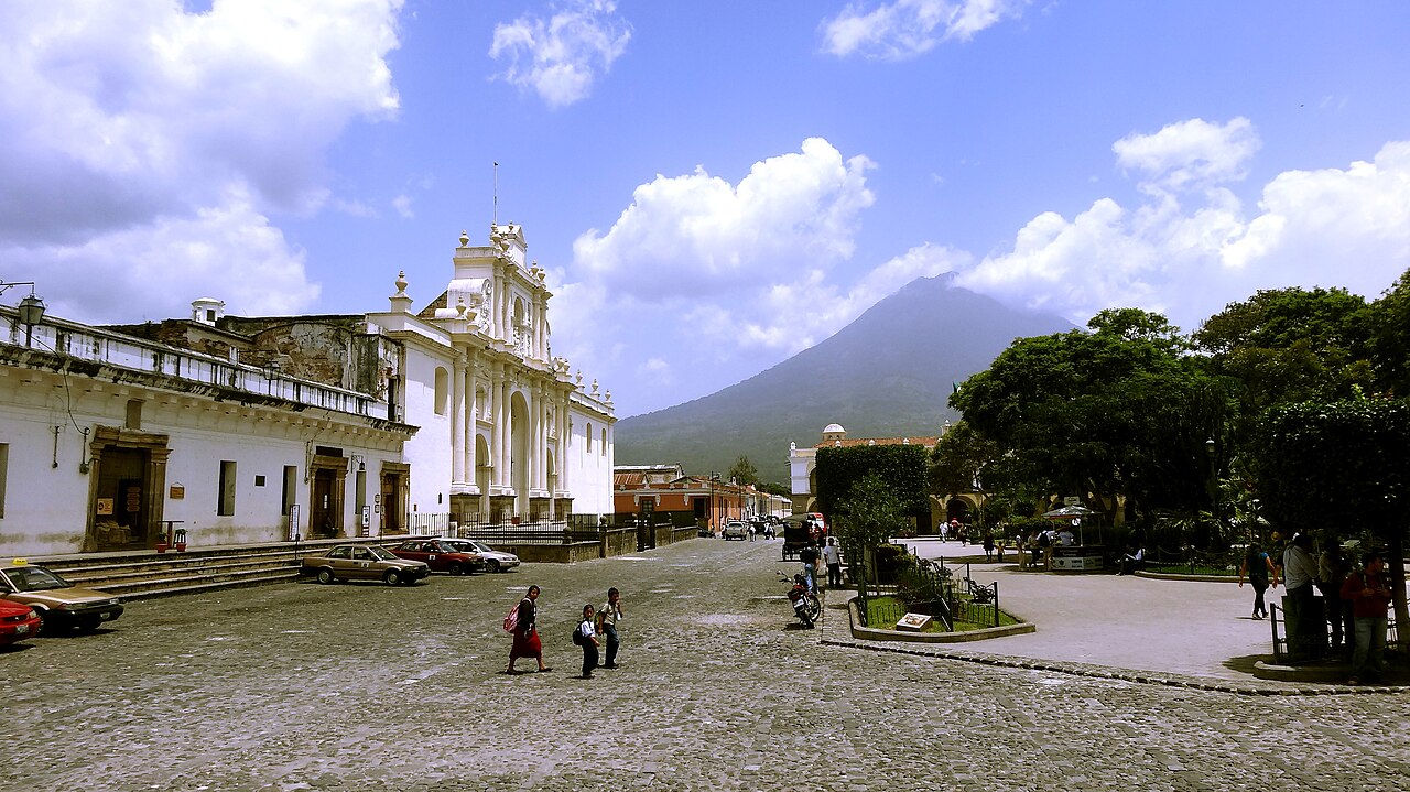 Colonial Antigua with Volcan de Agua behind