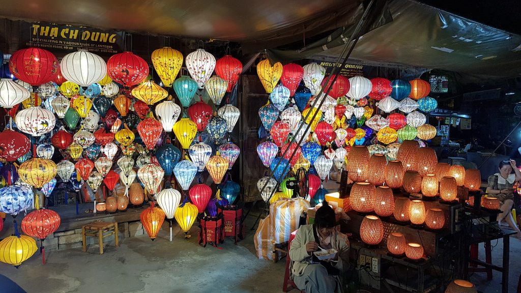 Hoi An's old town on the Thu Bon river