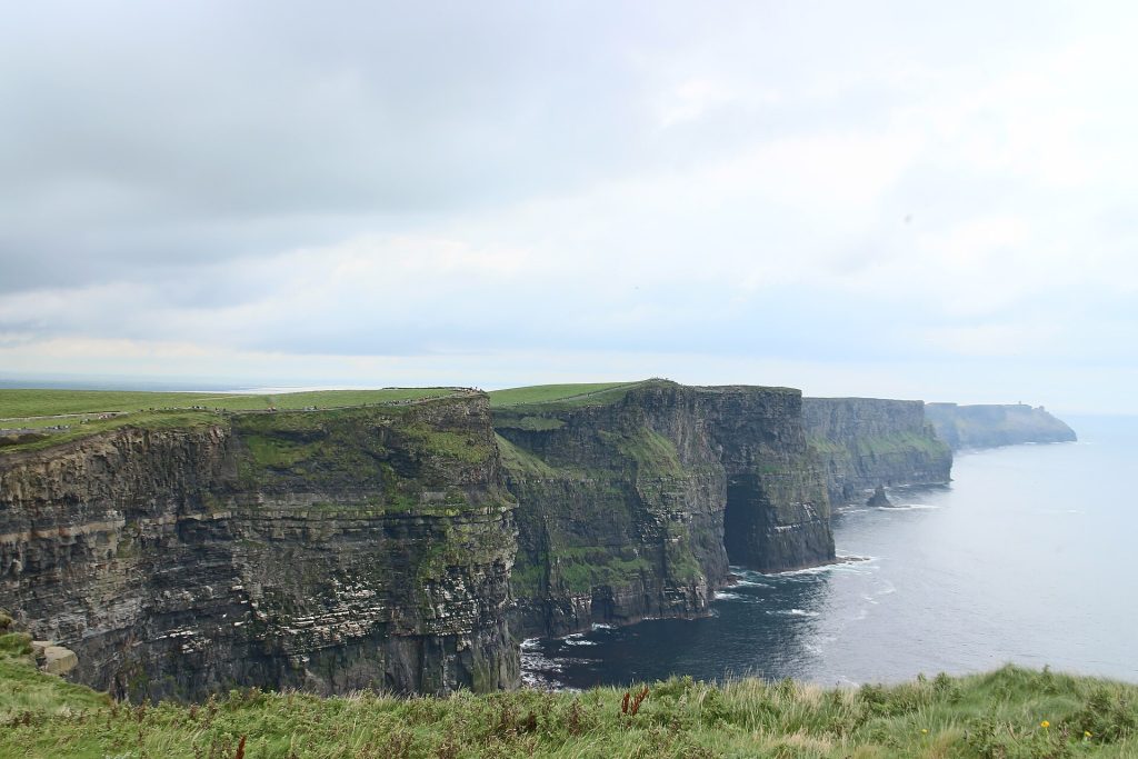The Cliffs of Moher rising from the Atlantic