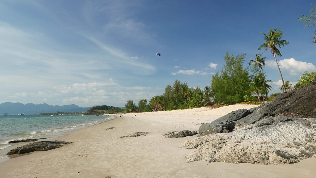 Pantai Cenang beach on Langkawi