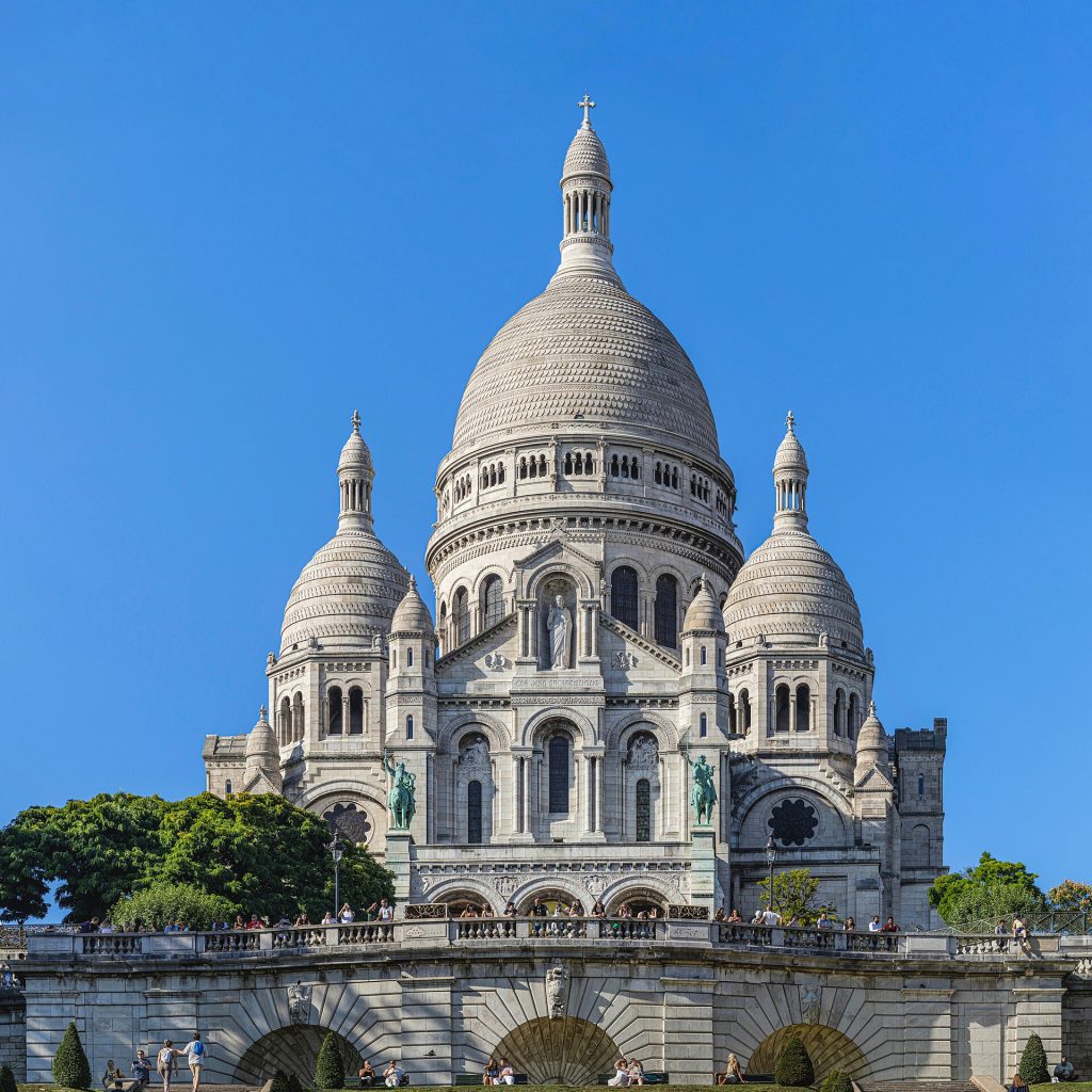 Sacre-Coeur basilica at the top of Montmartre