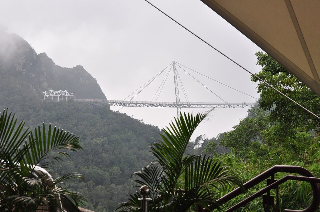 The Langkawi Sky Bridge above the rainforest