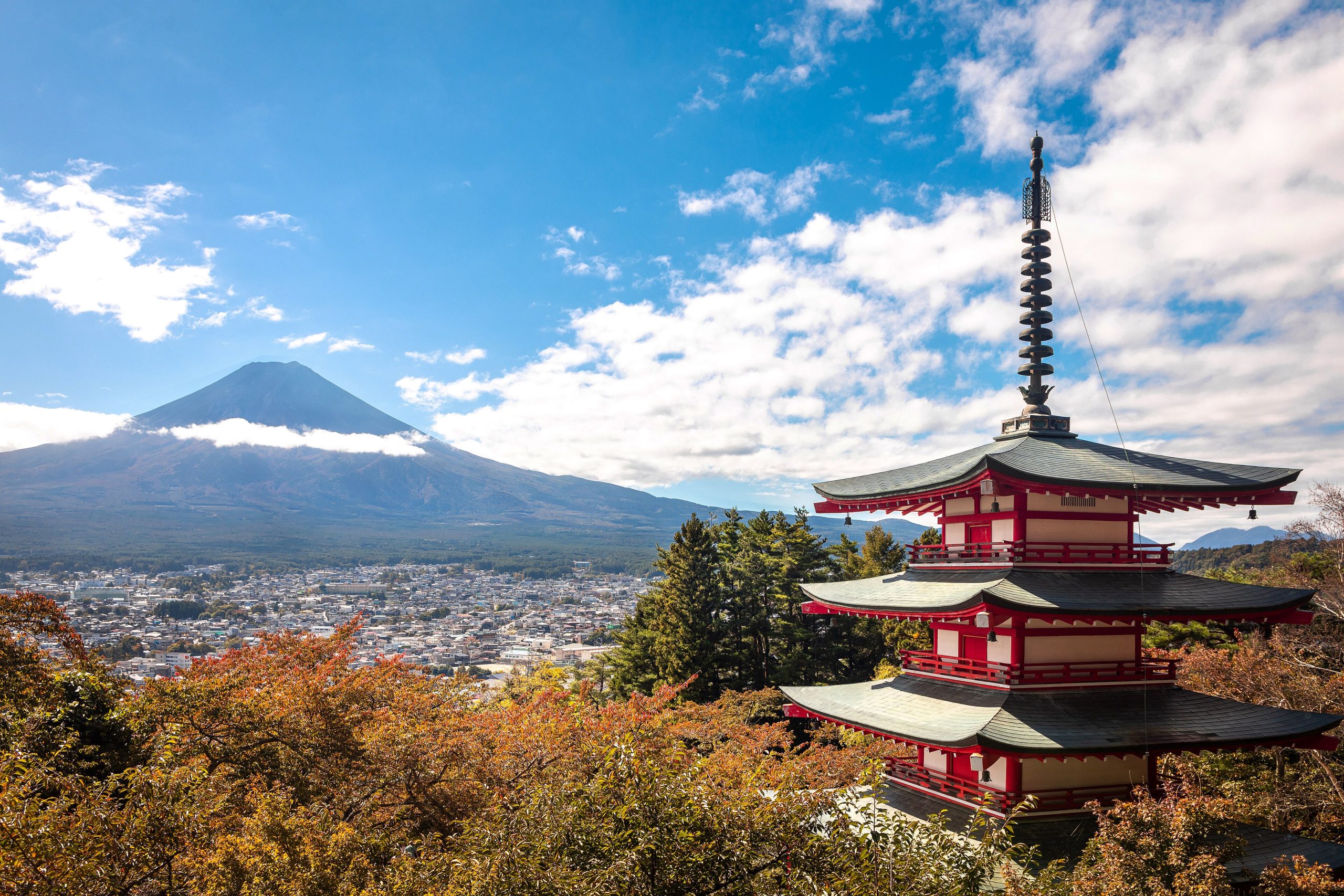 The Chureito Pagoda and Mount Fuji, Japan