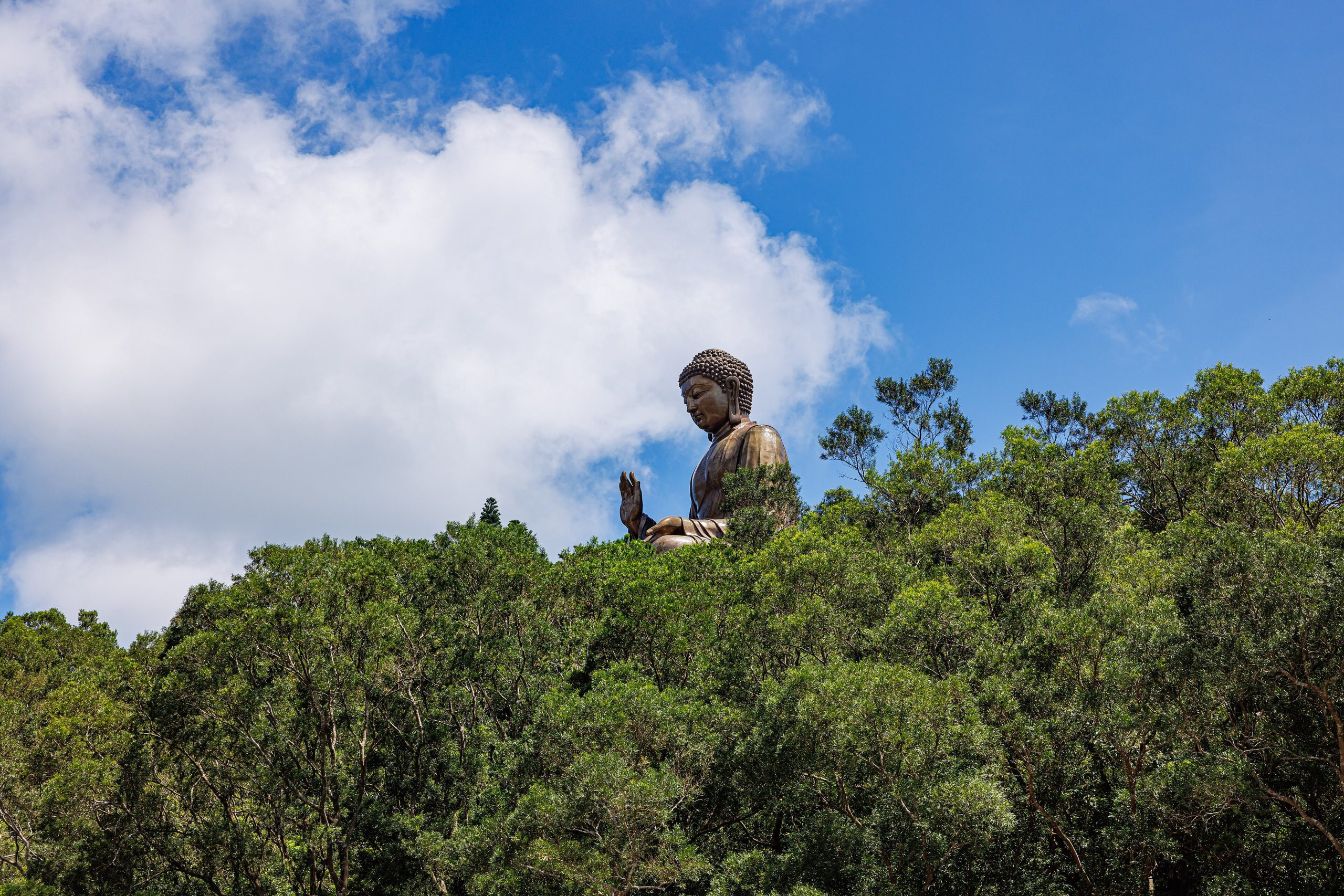 The Tian Tan Big Buddha on Lantau Island, Hong Kong