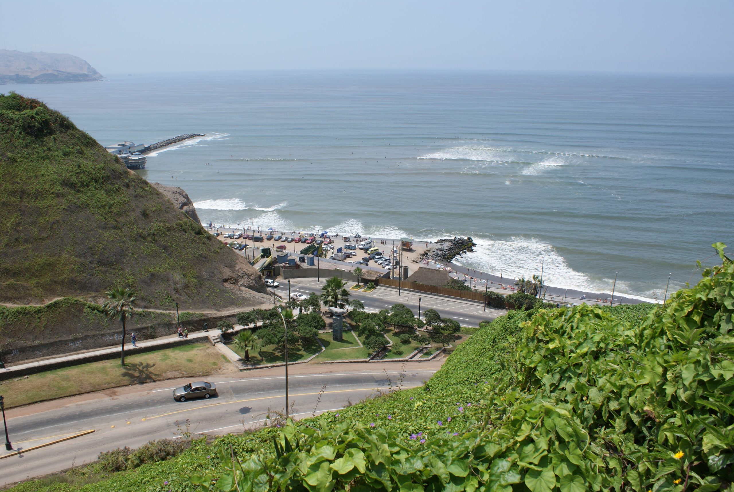 The Miraflores coastline in Lima, Peru
