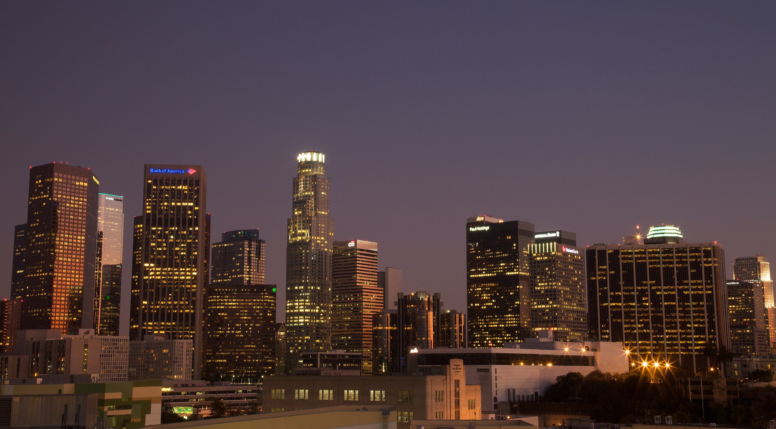 Downtown LA at Sunset