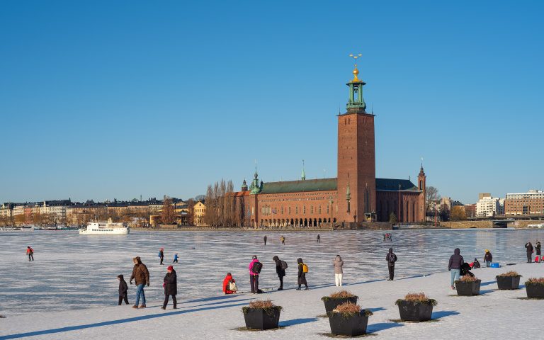 The waterfront and old town of Stockholm, Sweden