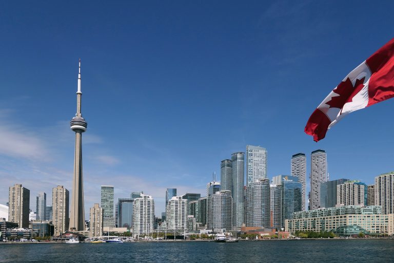 The Toronto skyline and CN Tower, Canada