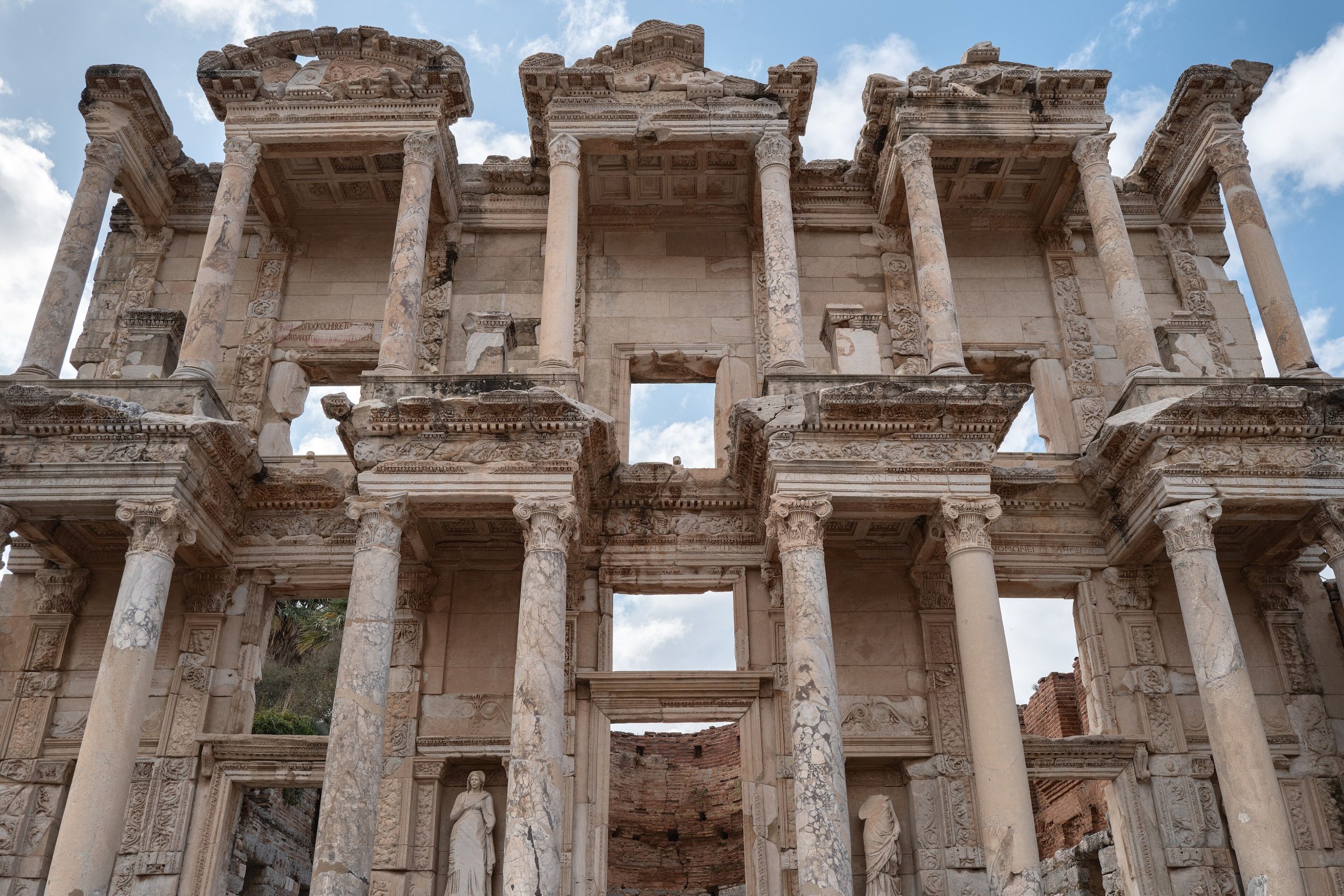 The ancient Library of Celsus at Ephesus, near Selçuk in western Turkey